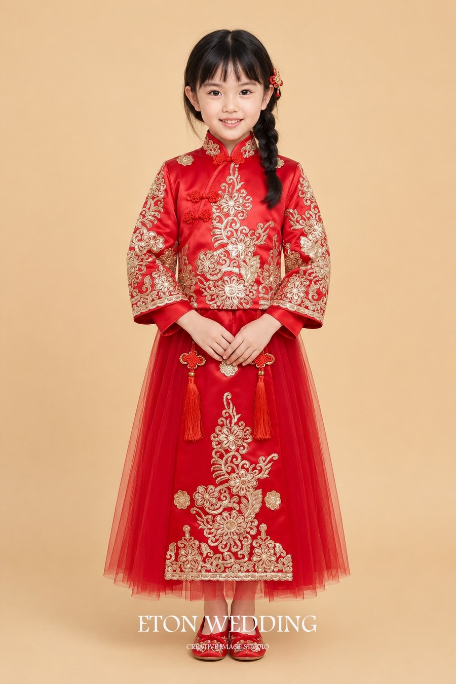 花童服,花童服推薦,花童服出租,女童中式禮服,女童秀禾服,花童服款式